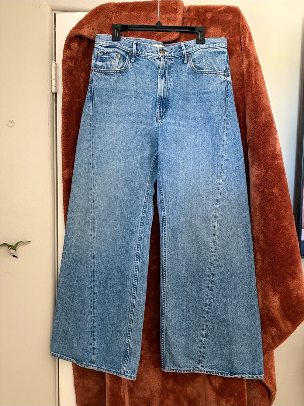 MOTHER Light Blue High-Rise Wide-Leg Jeans
